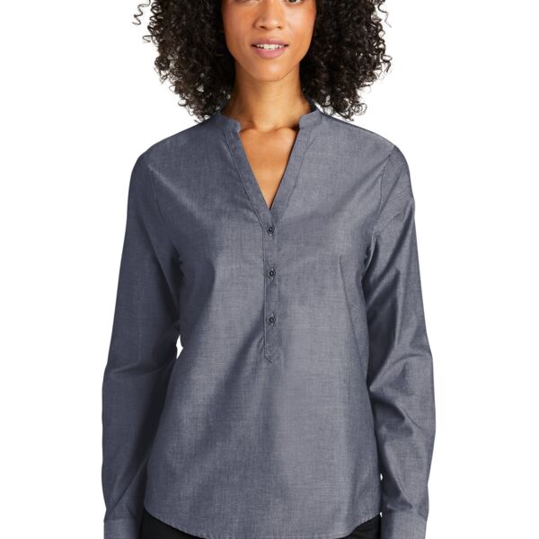 Women's Long Sleeve Chambray Easy Care Shirt Thumbnail