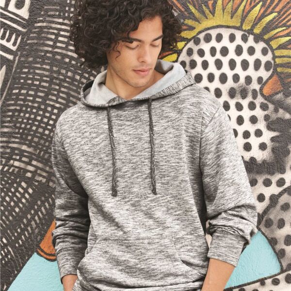 Injected Yarn Dyed Fleece Hooded Pullover Sweatshirt Thumbnail