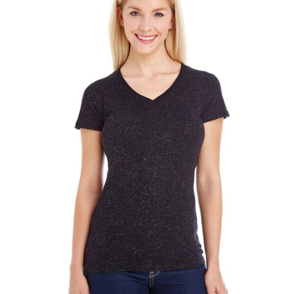 Ladies' Glitter V-Neck T-Shirt Thumbnail