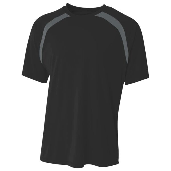 Men's Spartan Short Sleeve Color Block Crew Neck T-Shirt Thumbnail