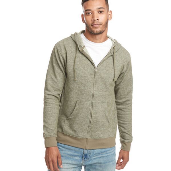 Adult Pacifica Denim Fleece Full-Zip Hooded Sweatshirt Thumbnail